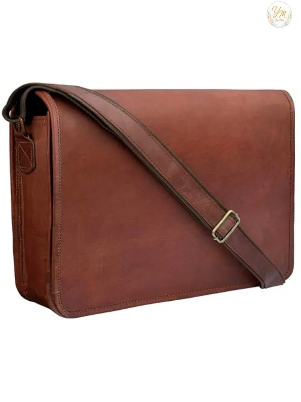 Vintage Leather Messenger Bag Laptop Satchel Crossbody